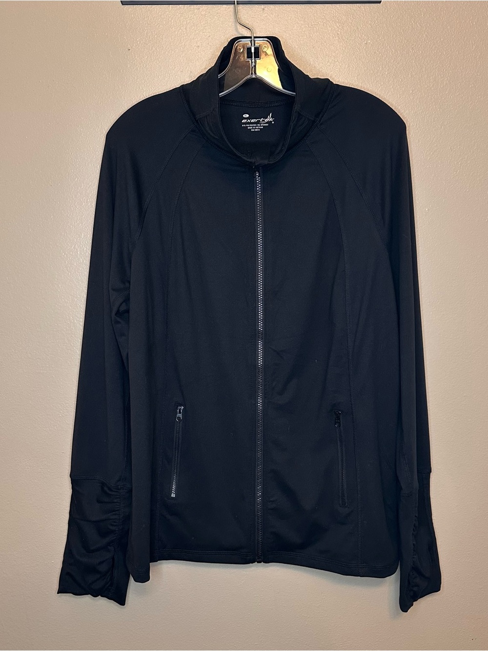 exertek Black Athletic Full Zip Jacket